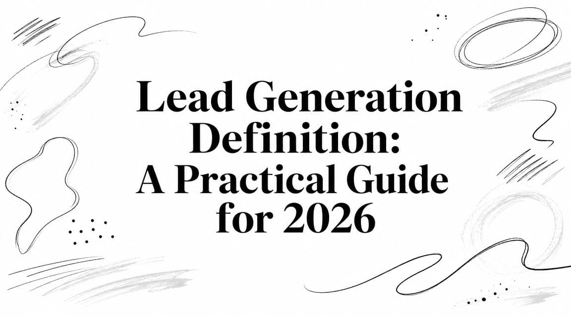 Lead Generation Definition: A Practical Guide for 2026